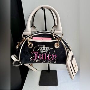 Juicy Couture Black and White Satchel